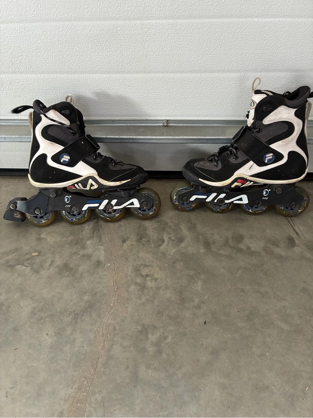 Fila Black and White Inline Skates with Branded Frame